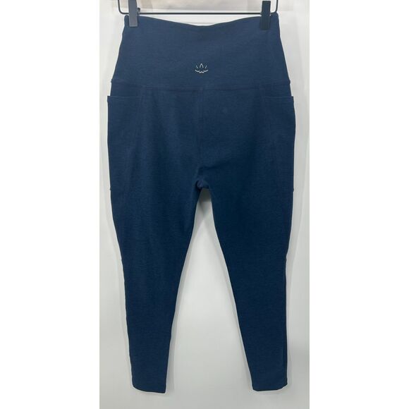 Beyond Yoga Pants - Beyond Yoga SD3452 Spacedye Out of Pocket High Waisted Midi Legging L Blue